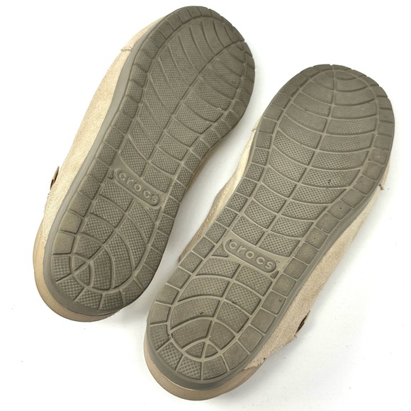 Crocs Edie Crossover Suede Slip On Mary Jane Mules Shoes Women Sz 9 - Picture 5 of 6